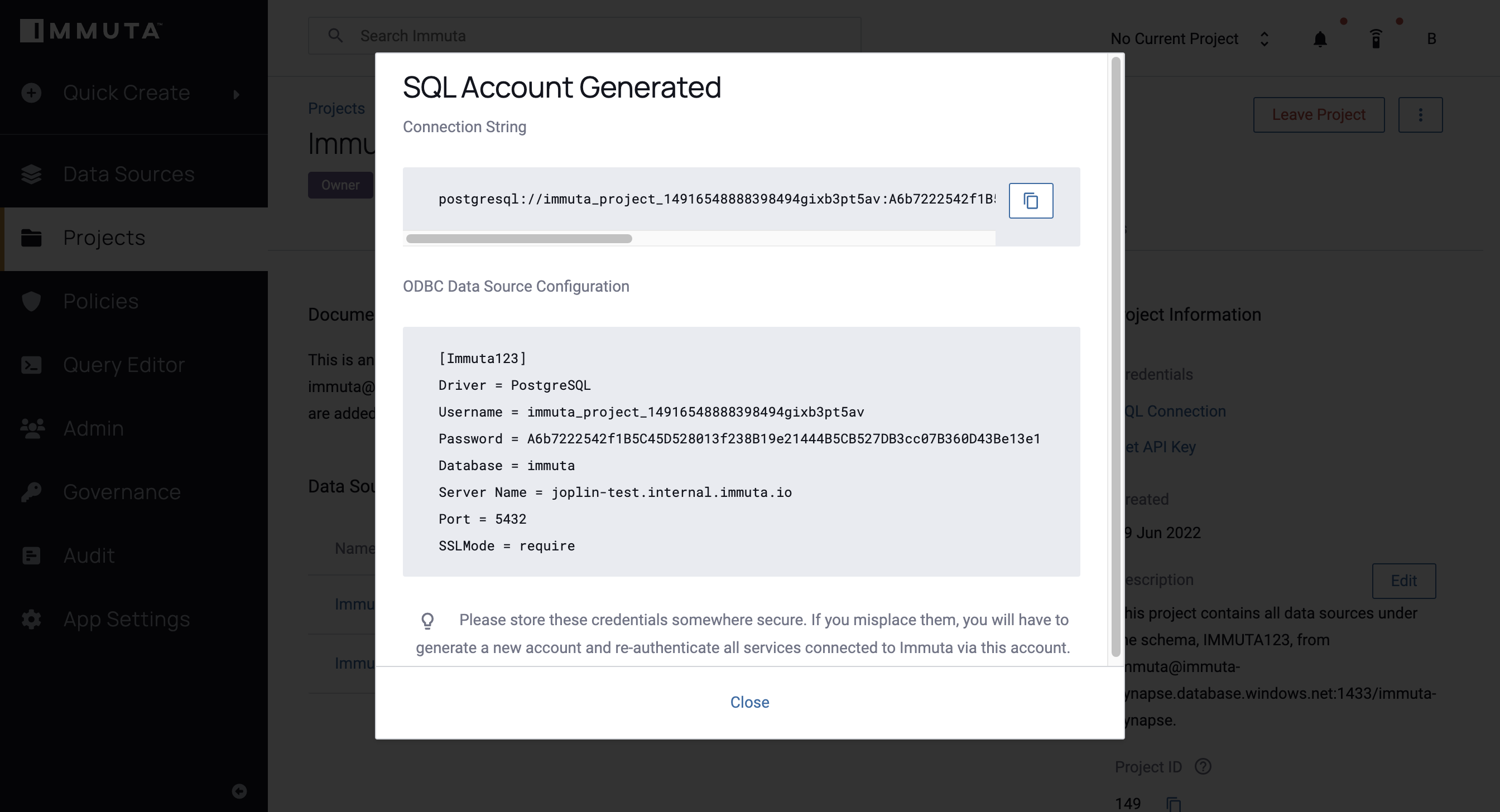 Project SQL Account