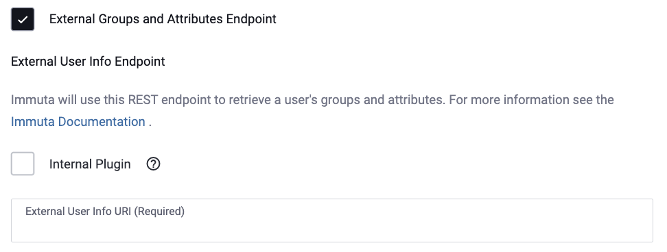 External User Info Endpoint