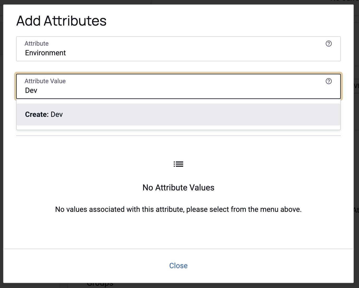 Add Existing Attribute Value