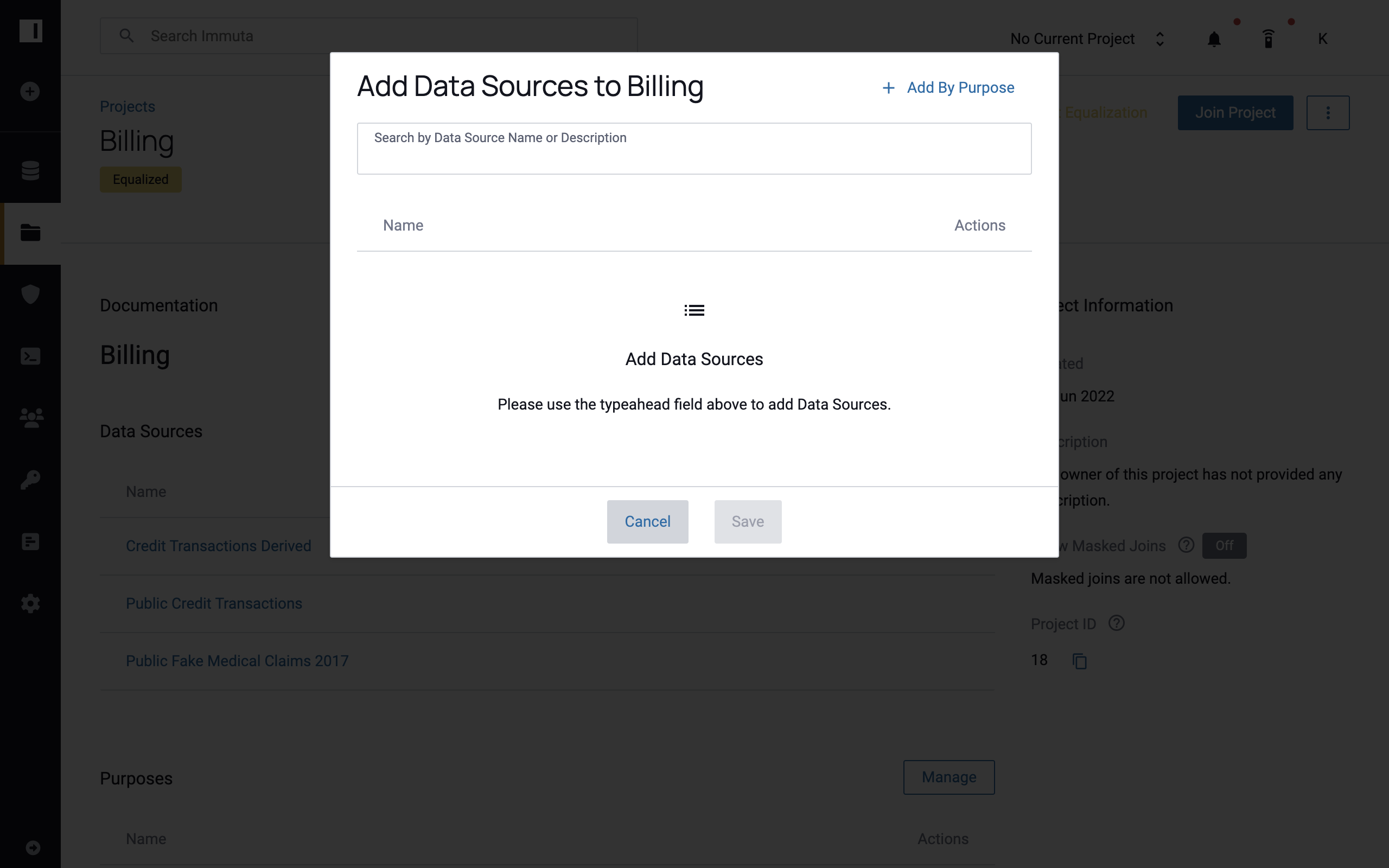 Project Add Data Sources By Purpose Text