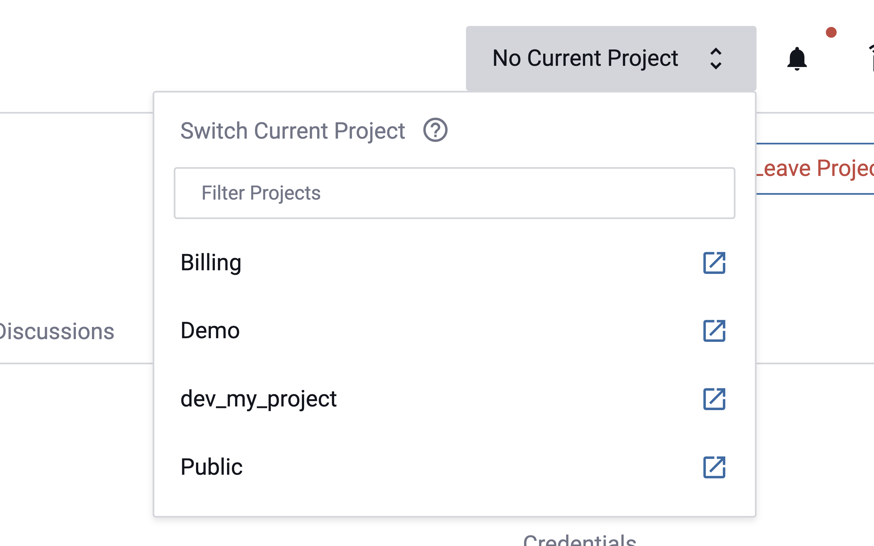 Project Select Context